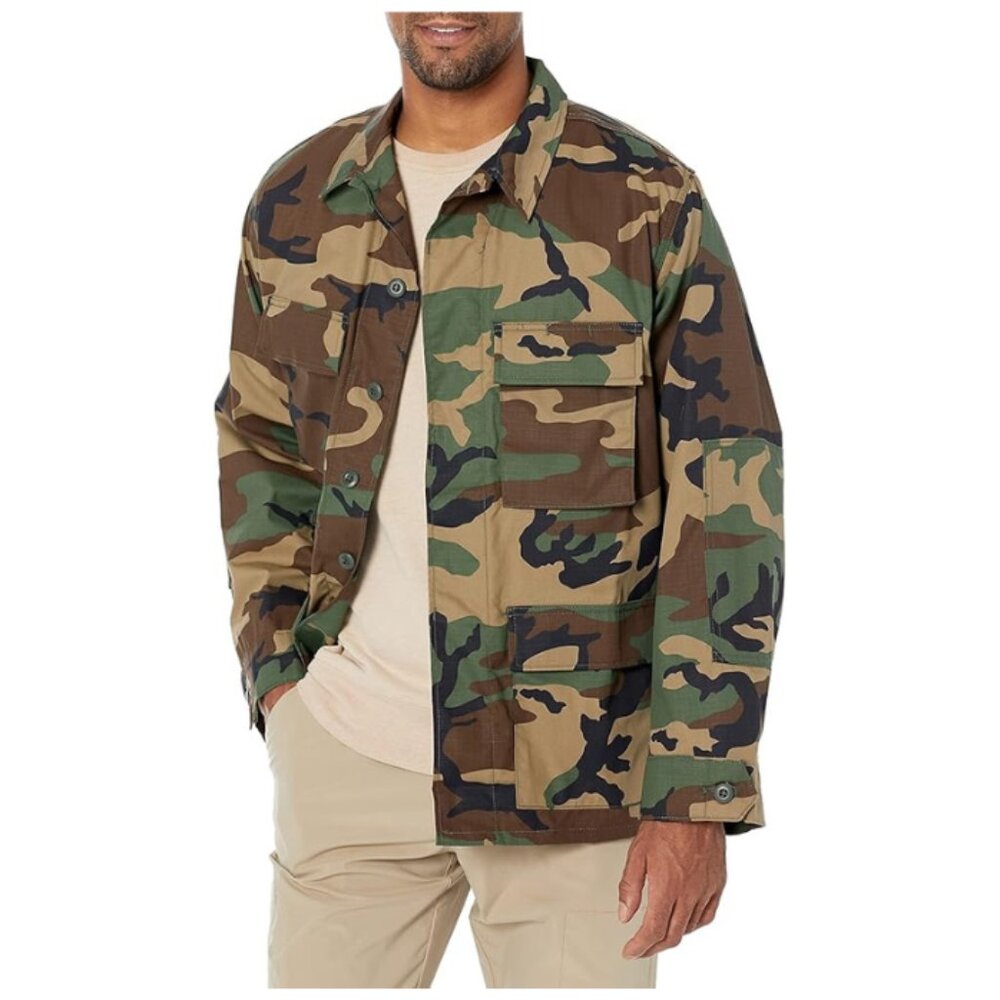 Propper NWOT Men's Woodland Military Camo Uniform Ripstop BDU Coat, XLarge